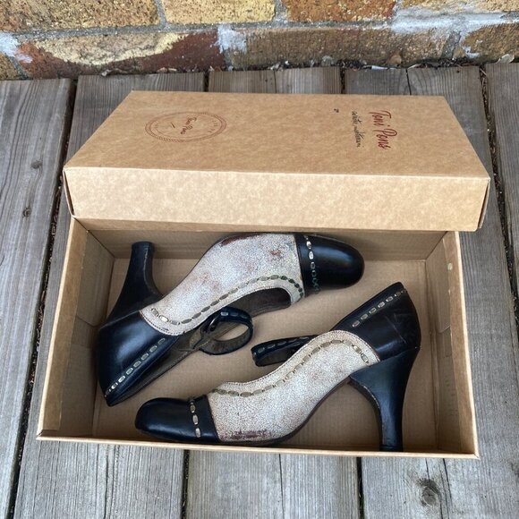 Vintage 90s Toni Pons Tan High Heels Size 36 - Picture 2 of 14